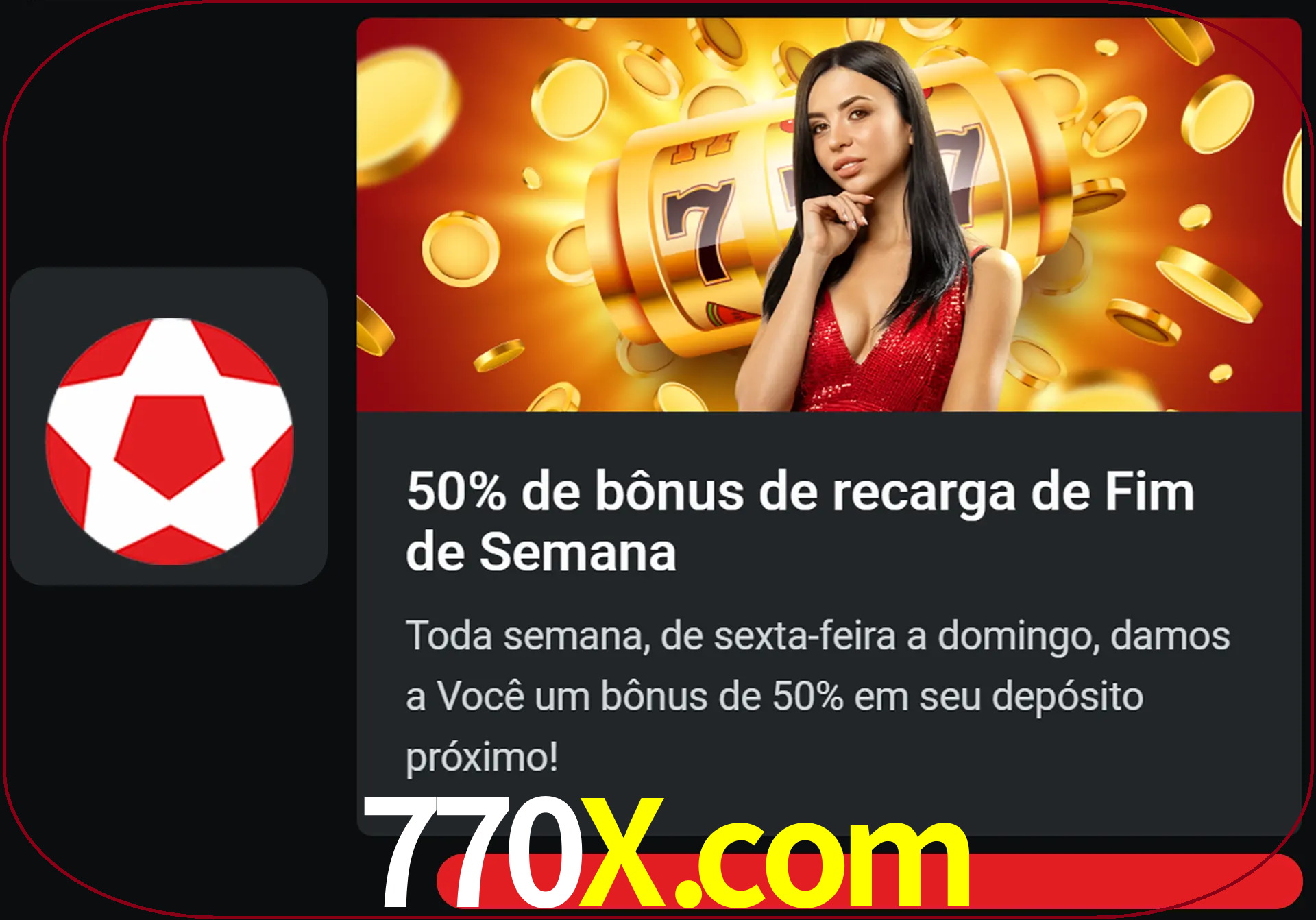 Volte a cada semana para receber novos bônus em dinheiro.